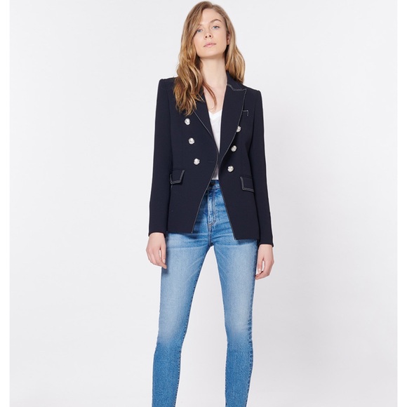 Veronica Beard Jackets & Blazers - Veronica Beard Navy Miller Dickey Jacket Blazer with Contrast Stitching NWOT